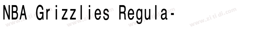 NBA Grizzlies Regula字体转换